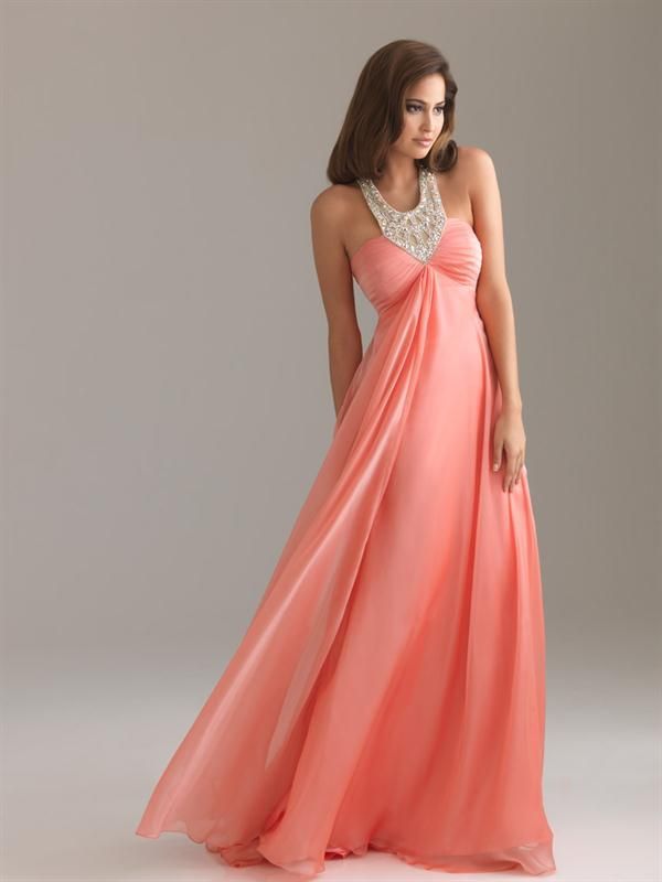 Vestidos Largos de Fiesta de Color Coral 10