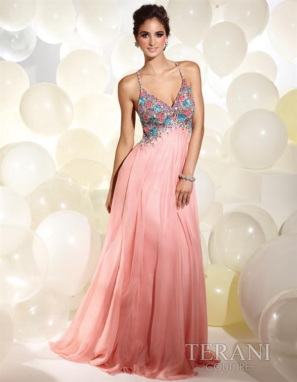 Vestidos Largos de Fiesta de Color Coral 14