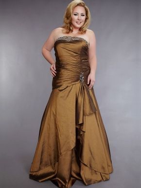 Modelos de Vestidos de Fiesta de 15 Años para Gorditas marron