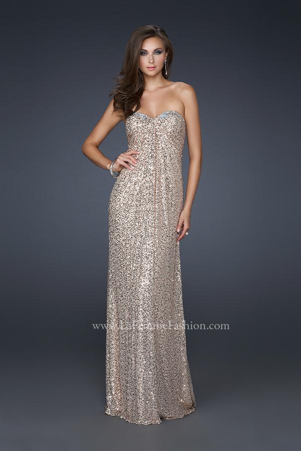 Vestidos de Fiesta de La Femme dorado