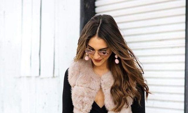 Outfits con chaleco de peluche